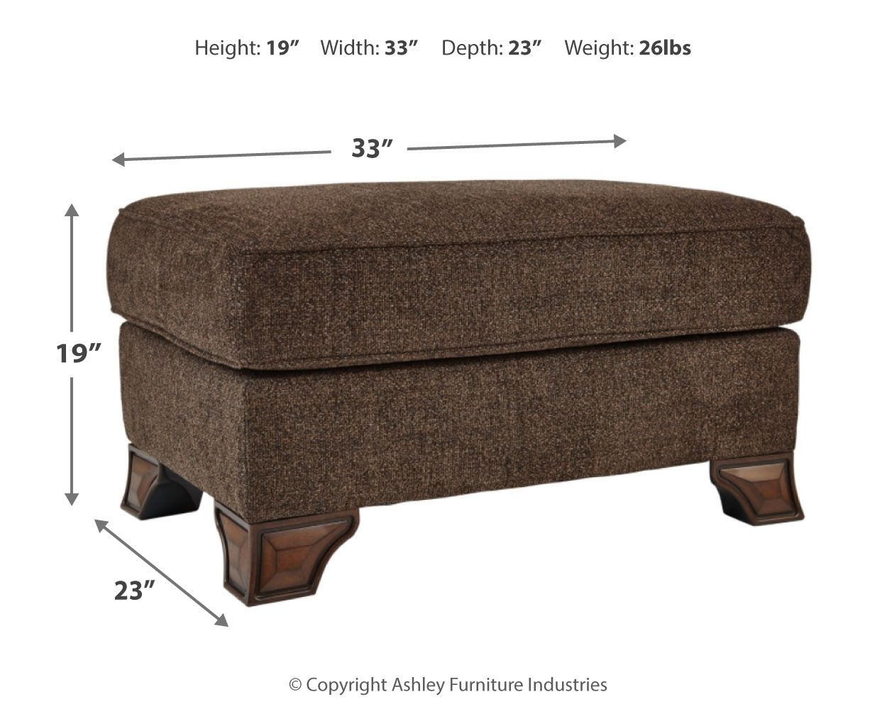 Miltonwood - Teak - Ottoman