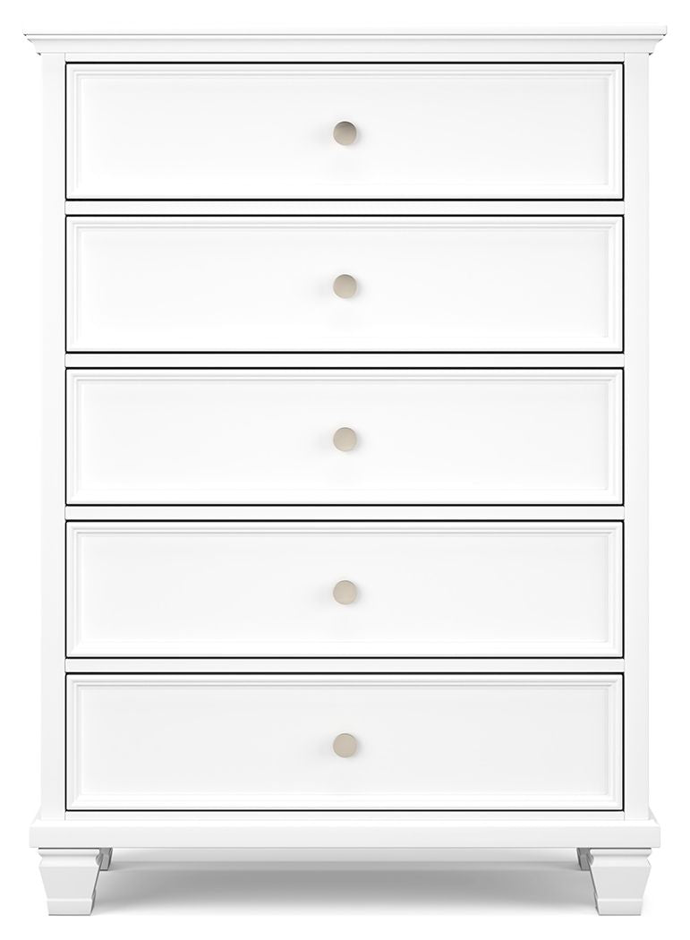 Fortman - White - Five Drawer Chest