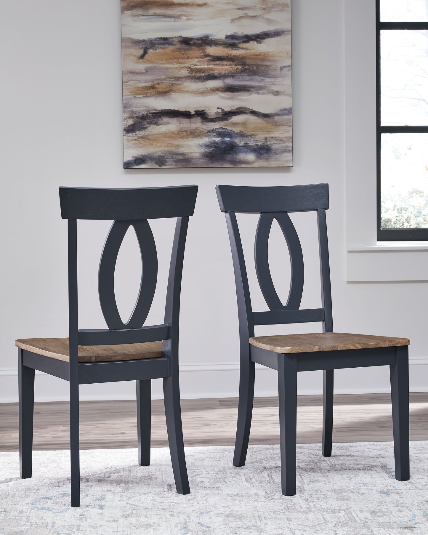 Landocken - Brown / Blue - Dining Room Side Chair (Set of 2)