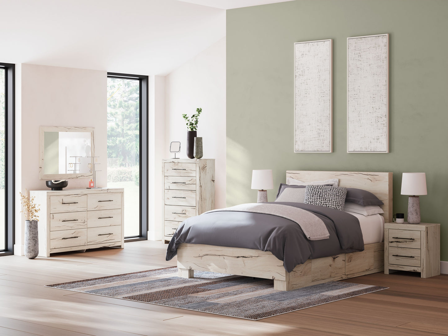 Lawroy - Panel Bed With Storage