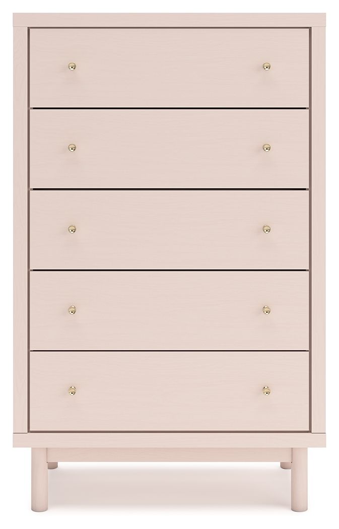 Wistenpine - Blush - Five Drawer Chest