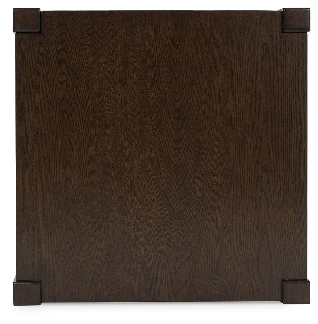 Breckington - Dark Brown - Square End Table