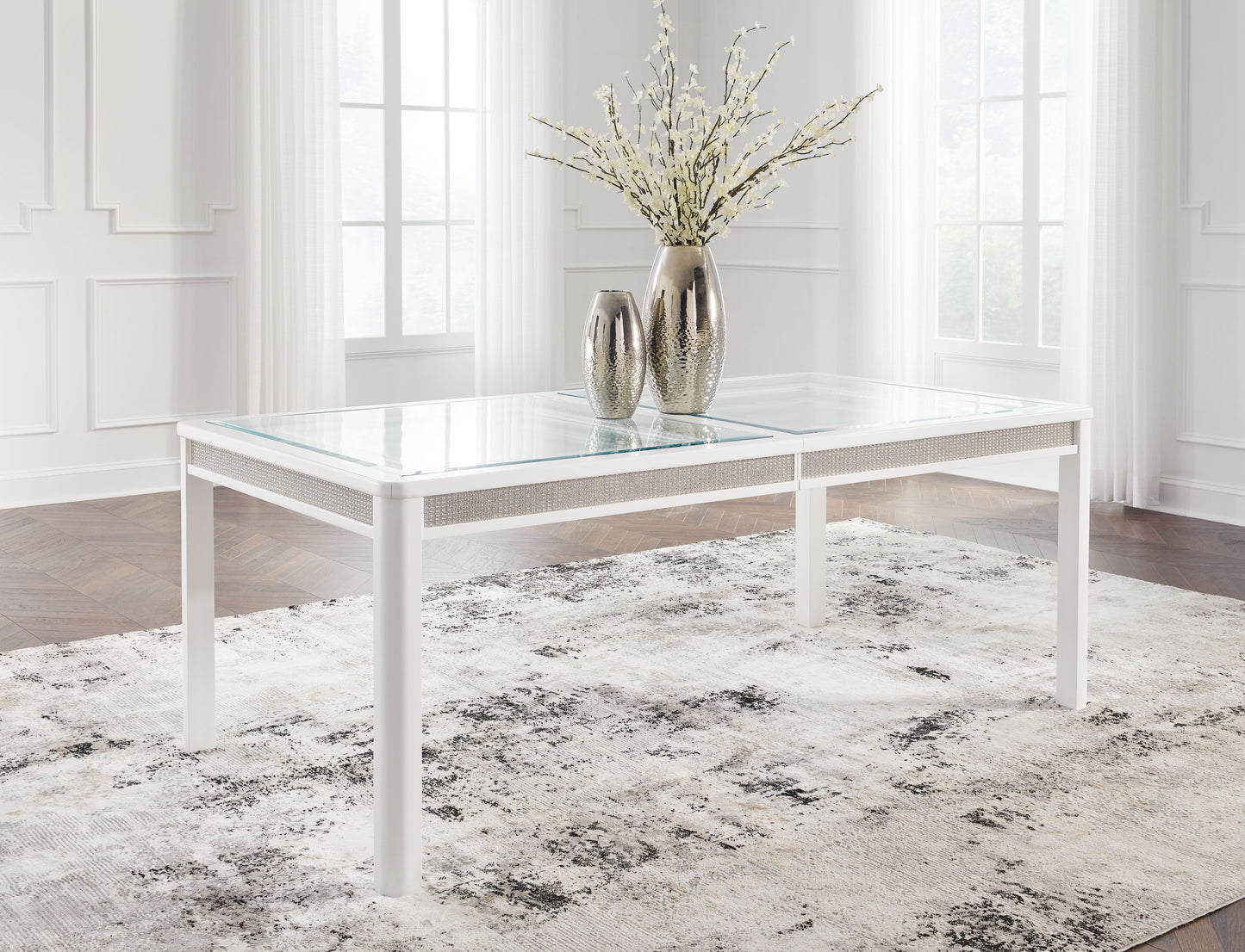 Chalanna - White - Rectangular Dining Room Extension Table