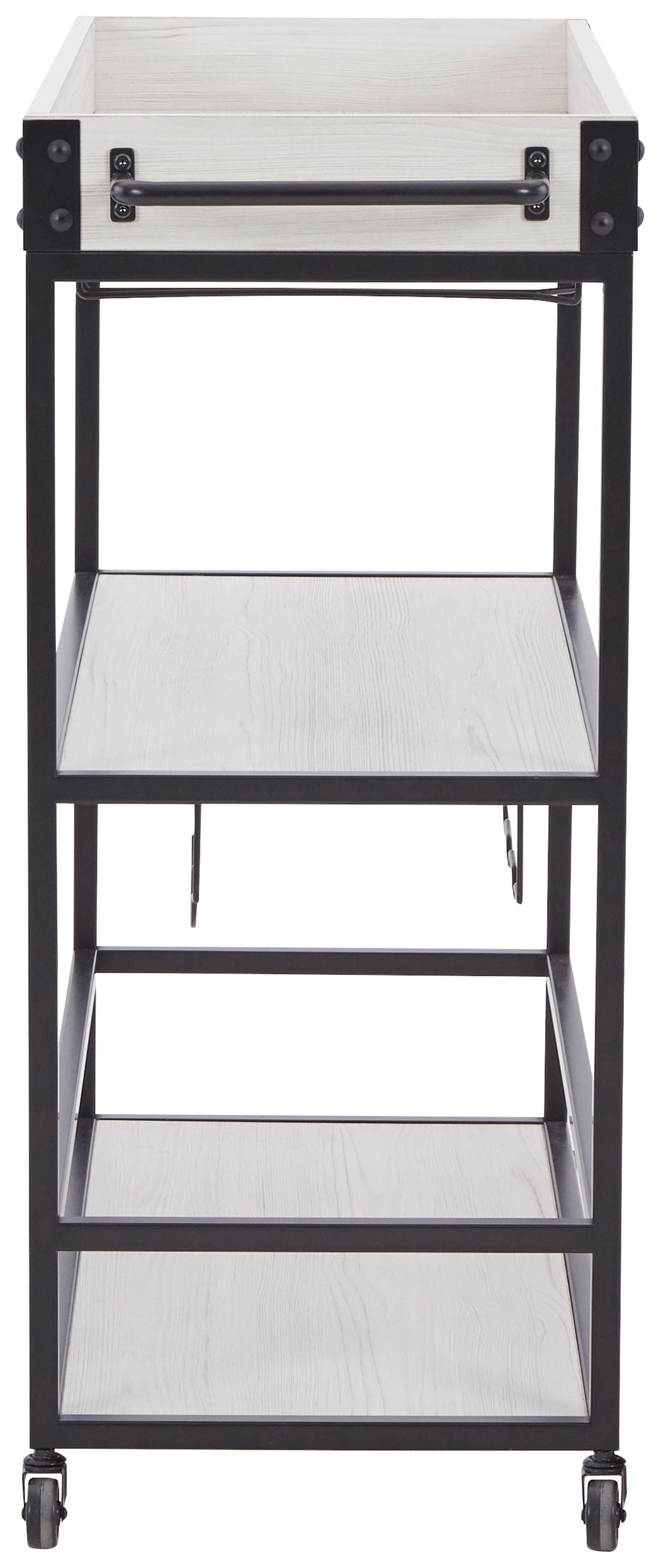 Bayflynn - White / Black - Bar Cart