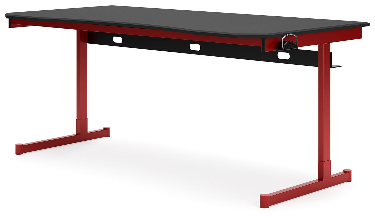 Lynxtyn - Red / Black - Home Office Desk