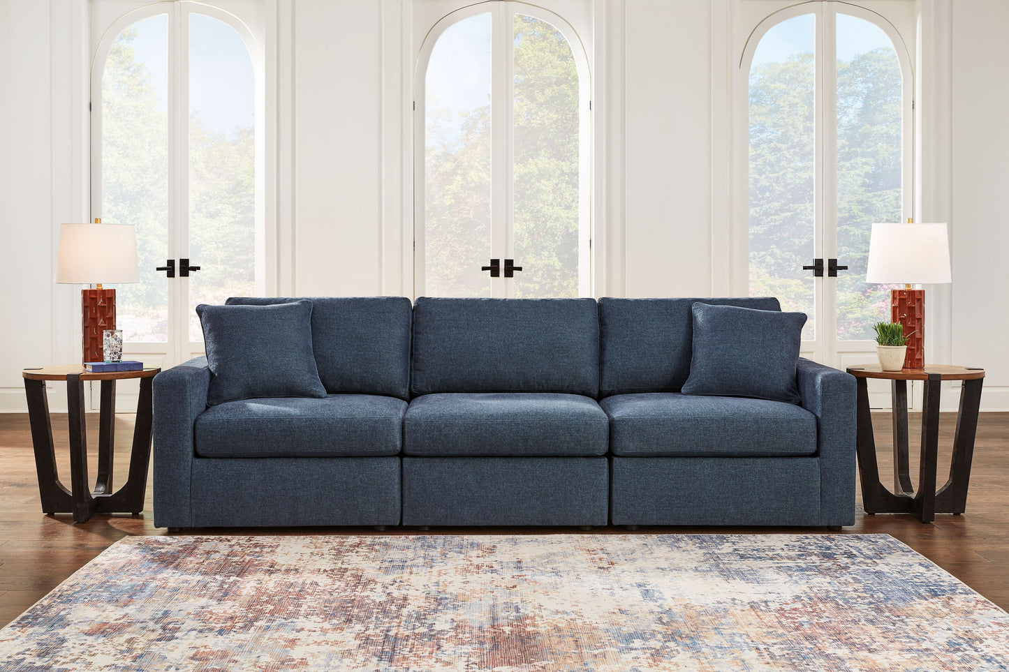 Modmax - Ink - 3-Piece Sectional Sofa - Fabric