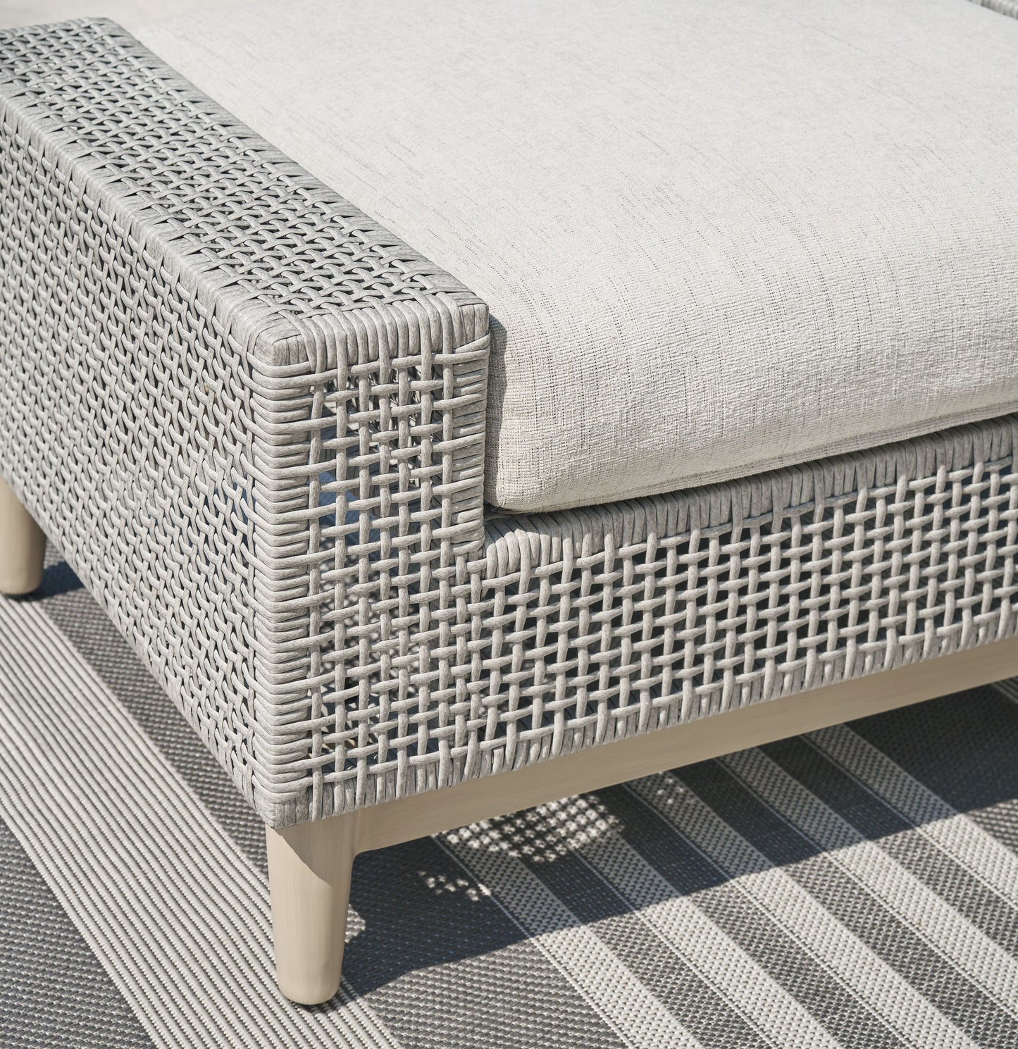 Seton Creek - Gray - Ottoman With Cushion