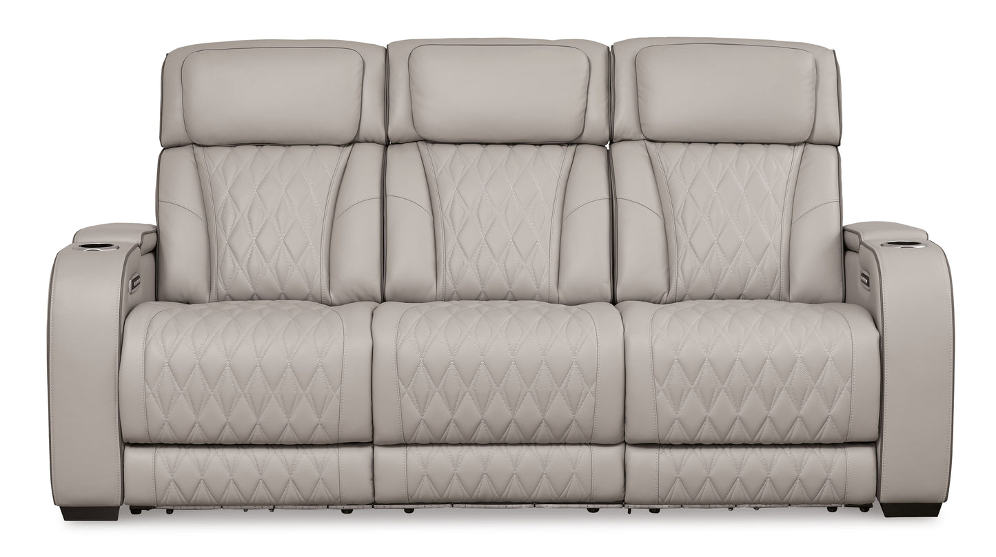 Boyington - Power Reclining Sofa With Adj Headrest