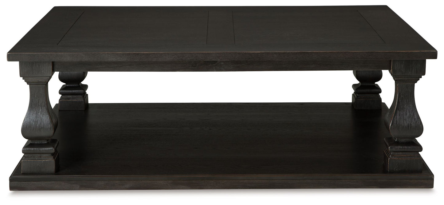 Wellturn - Black - Rectangular Cocktail Table