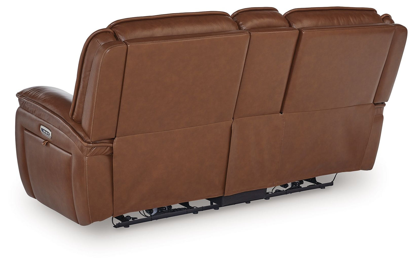 Healy Pier - Chocolate - Power Reclining Loveseat With Console / Adj Headrest