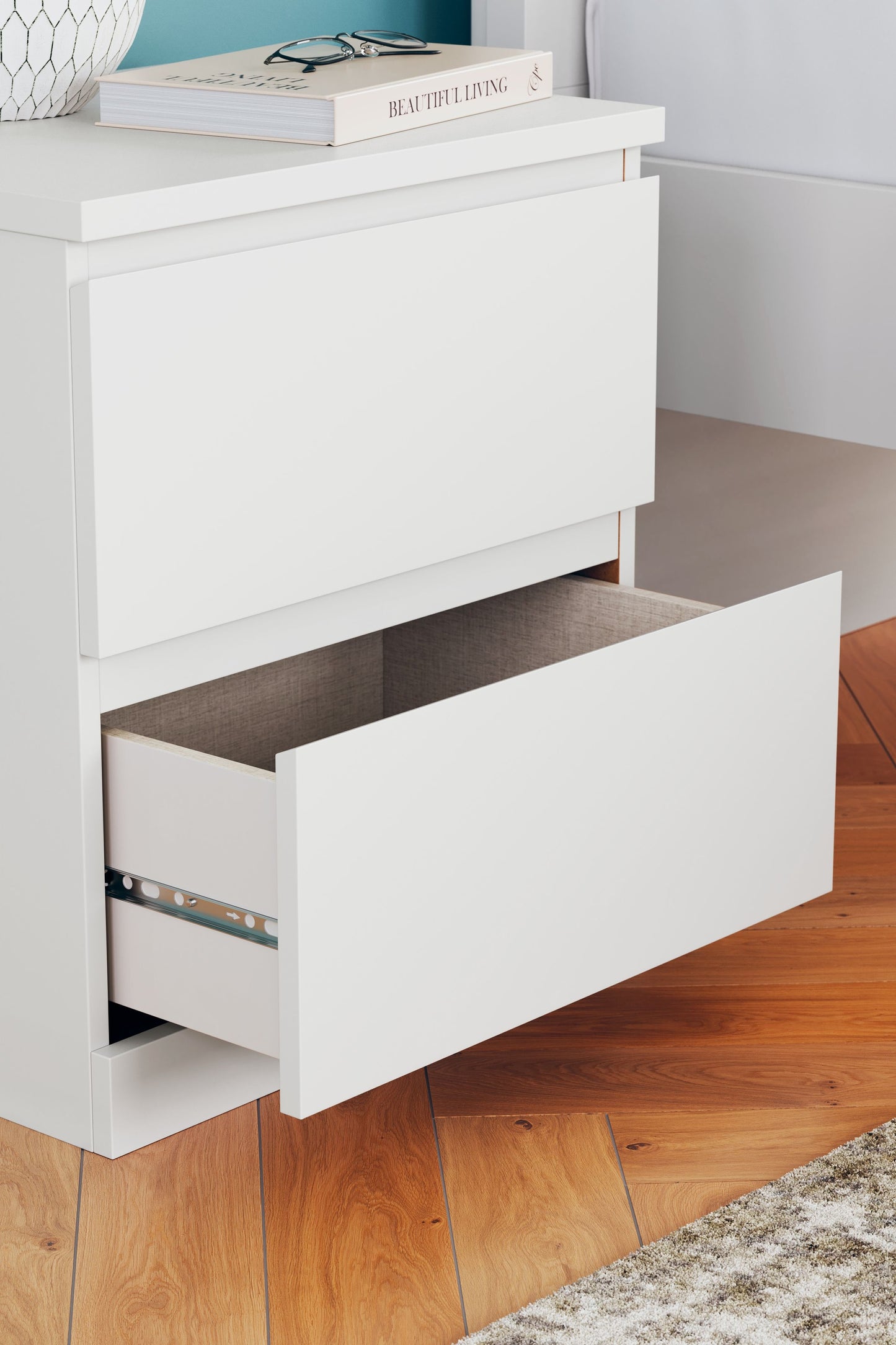 Onita - White - Two Drawer Night Stand