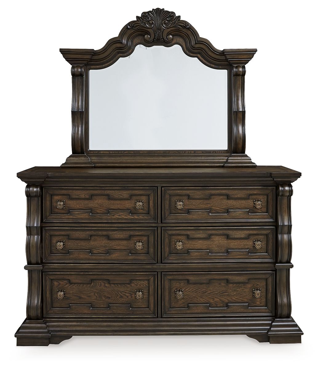 Maylee - Dark Brown - Dresser And Mirror