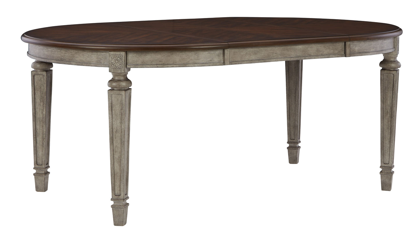 Lodenbay - Antique Gray - Oval Dining Room Ext Table