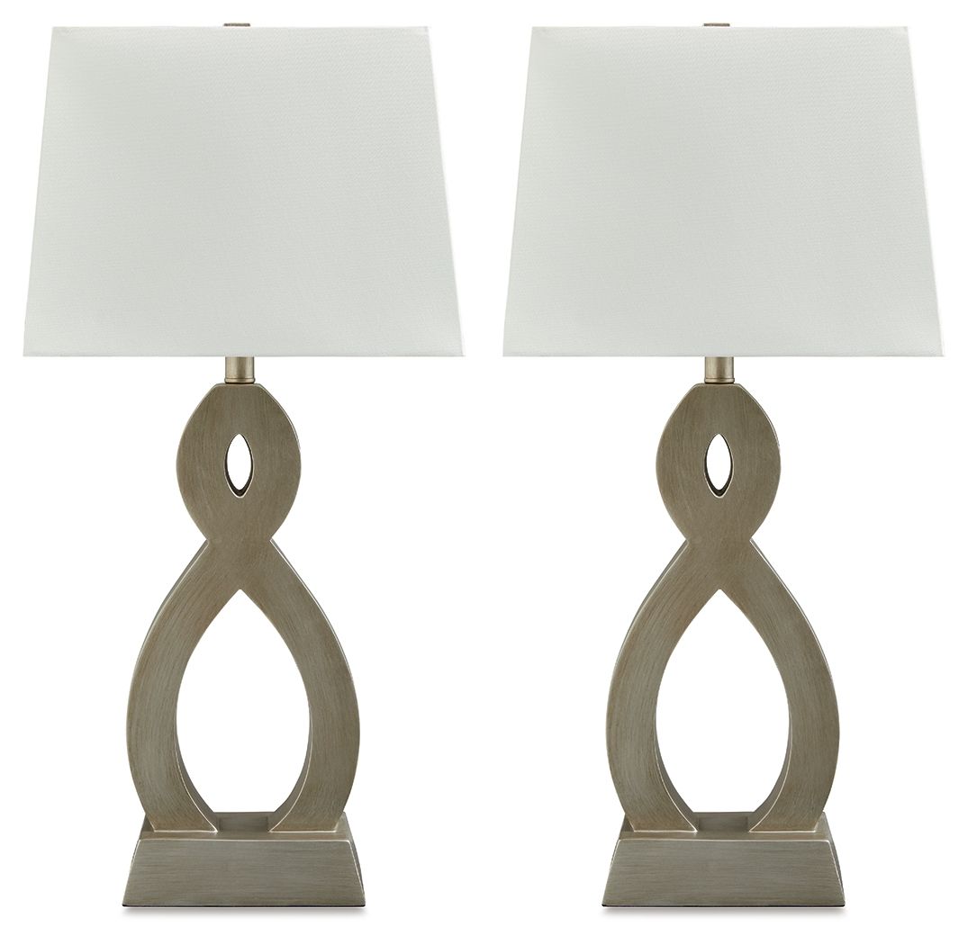 Donancy - Champagne - Poly Table Lamp (Set of 2)