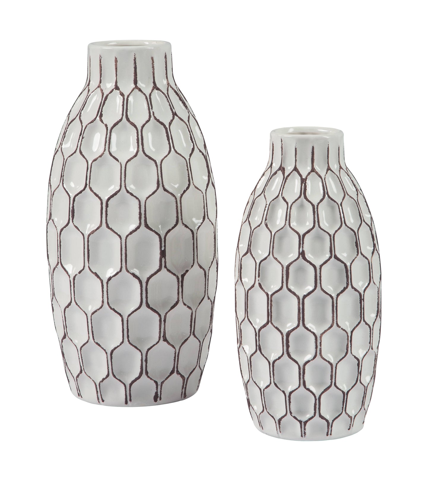 Dionna - White - Vase Set (Set of 2)